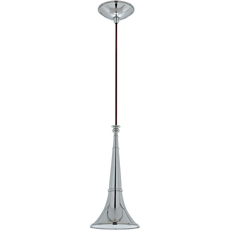 Image 2 Horn 6 3/4" Wide Polished Nickel Mini Pendant Light