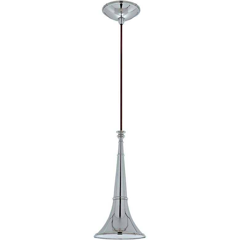 Image 2 Horn 6 3/4 inch Wide Polished Nickel Mini Pendant Light