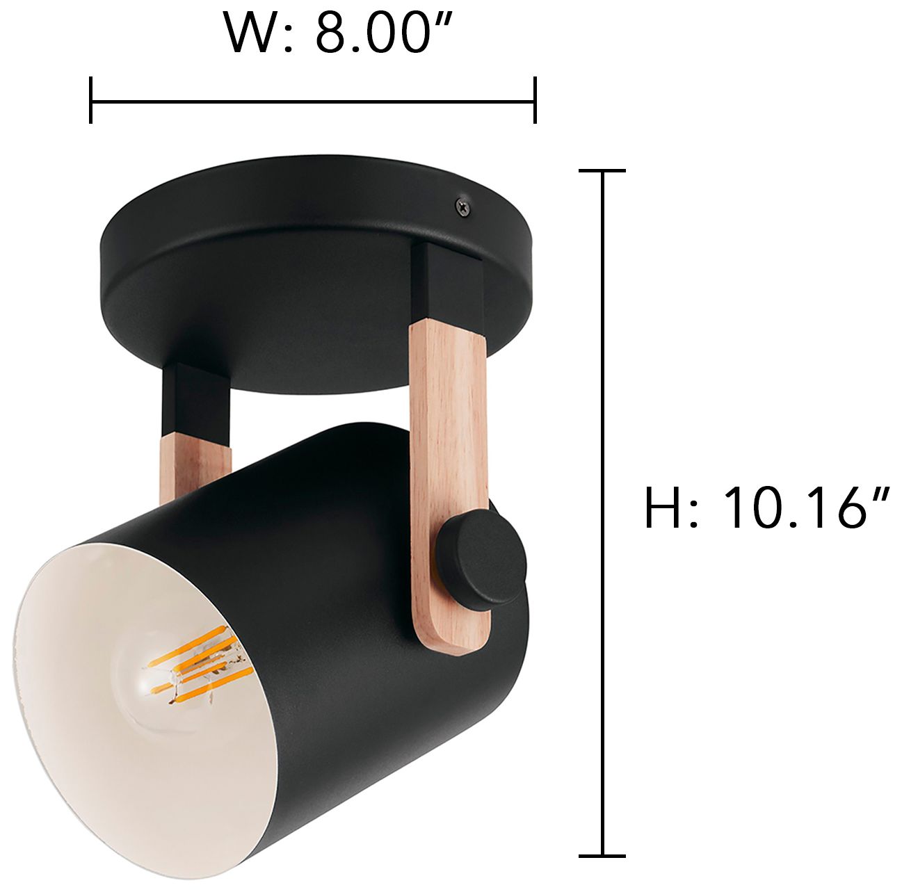 Image 2 Hornwood - 1-Light Semi Flush - Black. Natural Finish more views