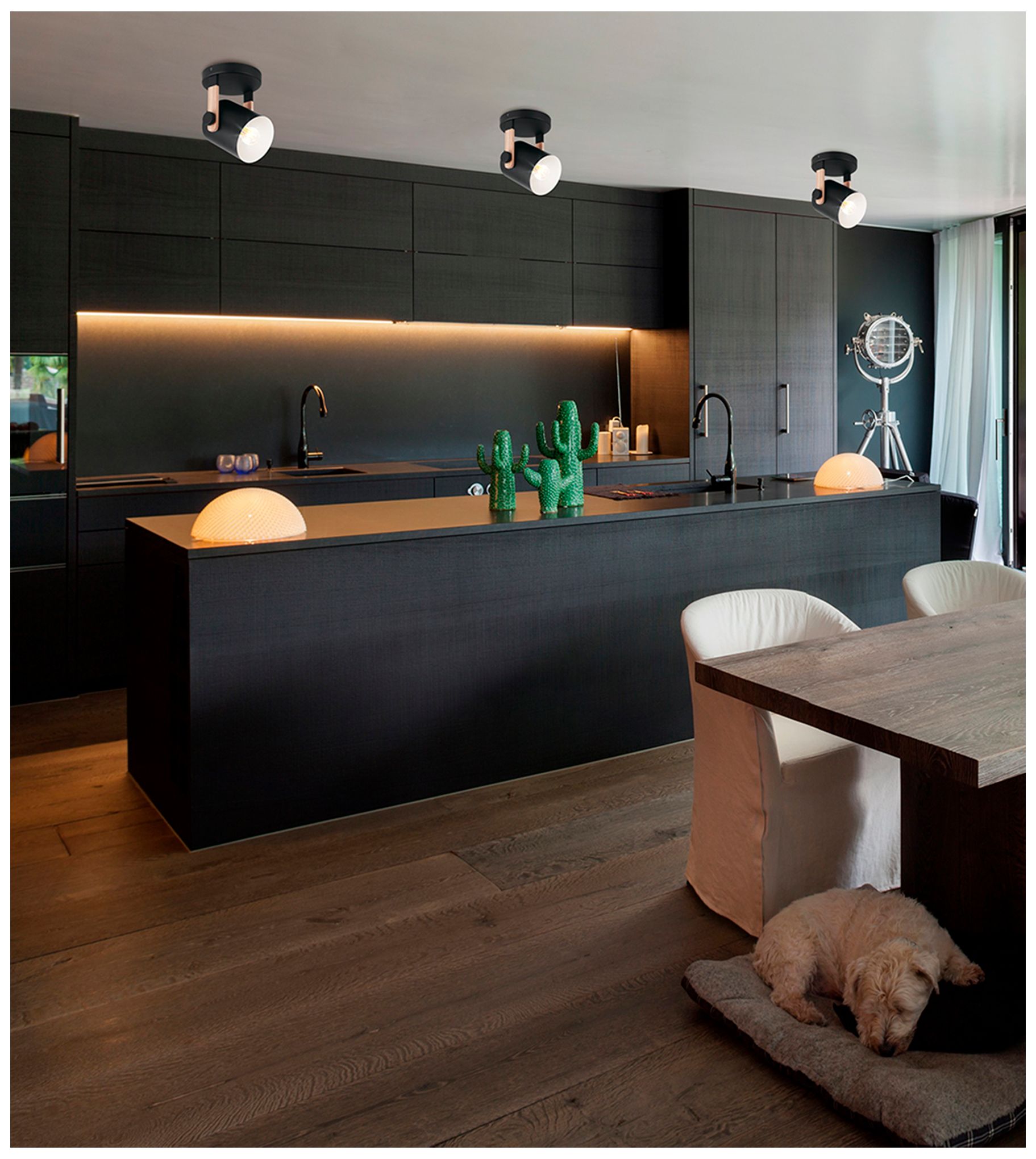 Image 3 Hornwood - 1-Light Semi Flush - Black. Natural Finish more views