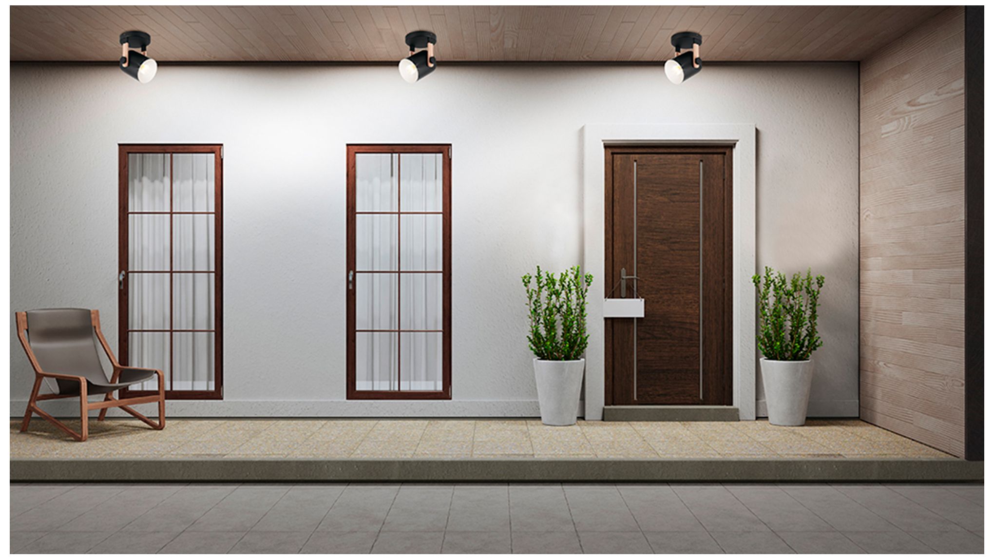 Image 5 Hornwood - 1-Light Semi Flush - Black. Natural Finish more views