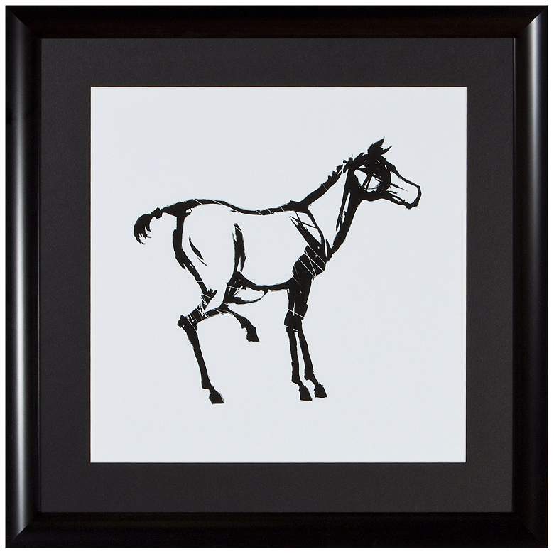 Image 1 Horse 19 3/4 inch High Framed Silhouette Wall Art
