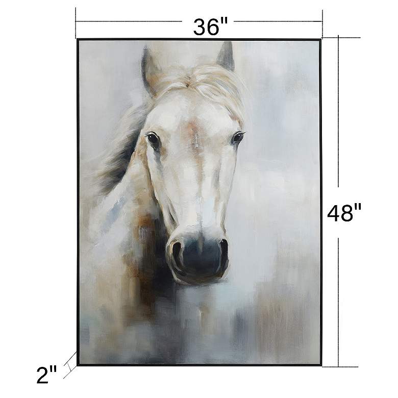 Image 7 Horse 36"W x 48"H Canvas Framed Canvas Wall Art more views