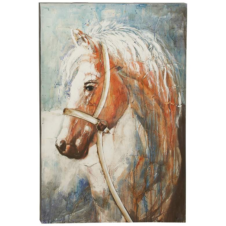 Image 1 Horse 47" High Rectangular Canvas Wall Art