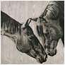 2_Horse Love Portrait 32" Square Giclee Printed Wood Wall Art