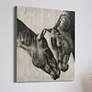 1_Horse Love Portrait 32" Square Giclee Printed Wood Wall Art