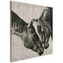 5_Horse Love Portrait 32" Square Giclee Printed Wood Wall Art more views