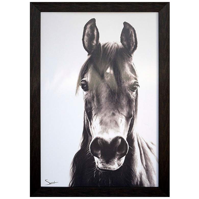 Image 1 Horse Portrait 35"W x 50"H Framed Art