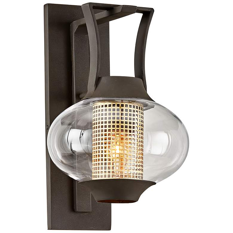 Image 1 Horton 14 1/4" High Texture Bronze Outdoor Wall Light