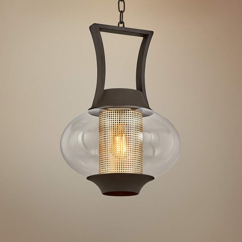 Image 1 Horton 23 1/4" High Texture Bronze Outdoor Hanging Light