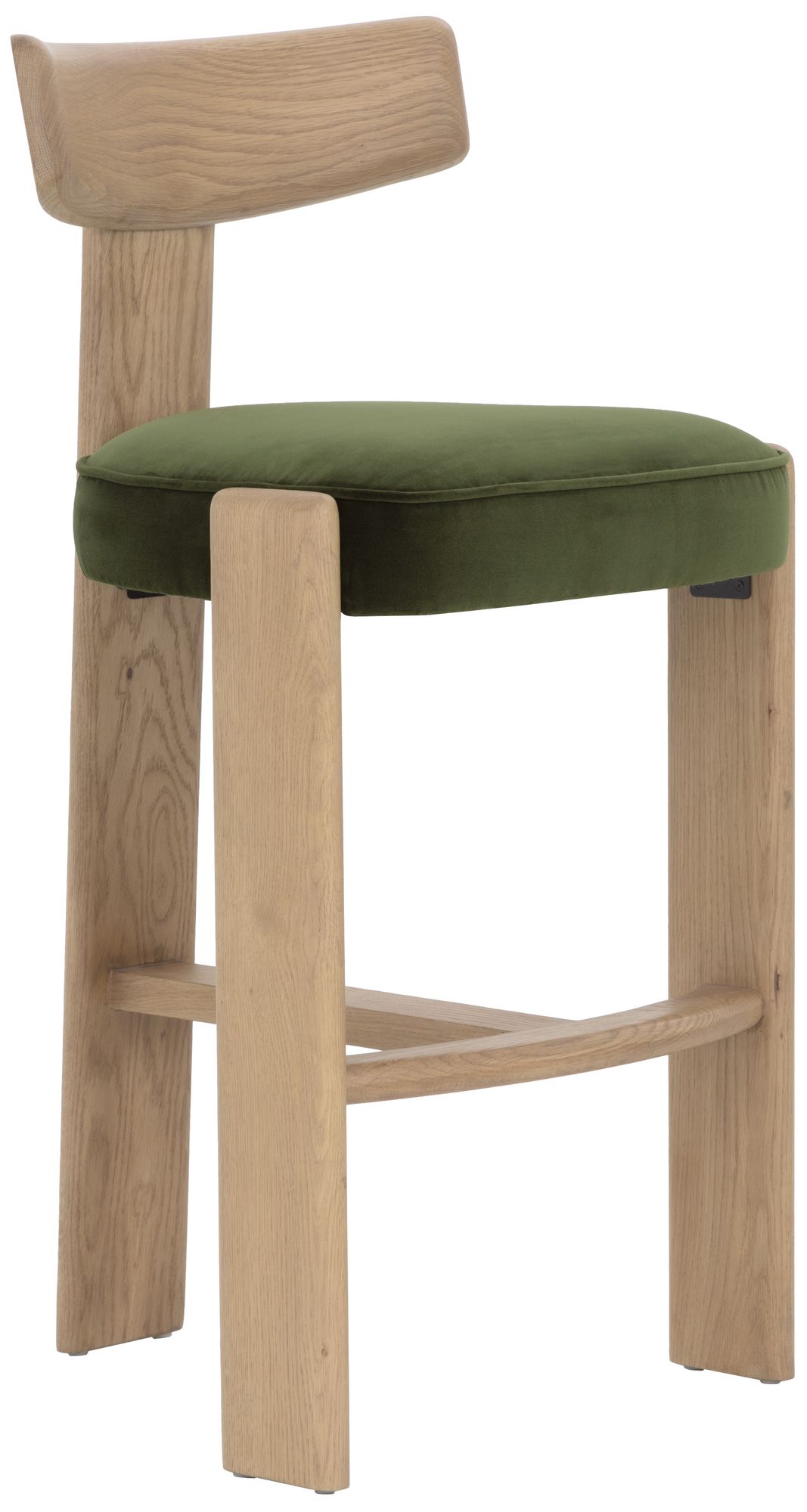 Image 2 Horton Barstool - Rustic Oak - Forest Green more views