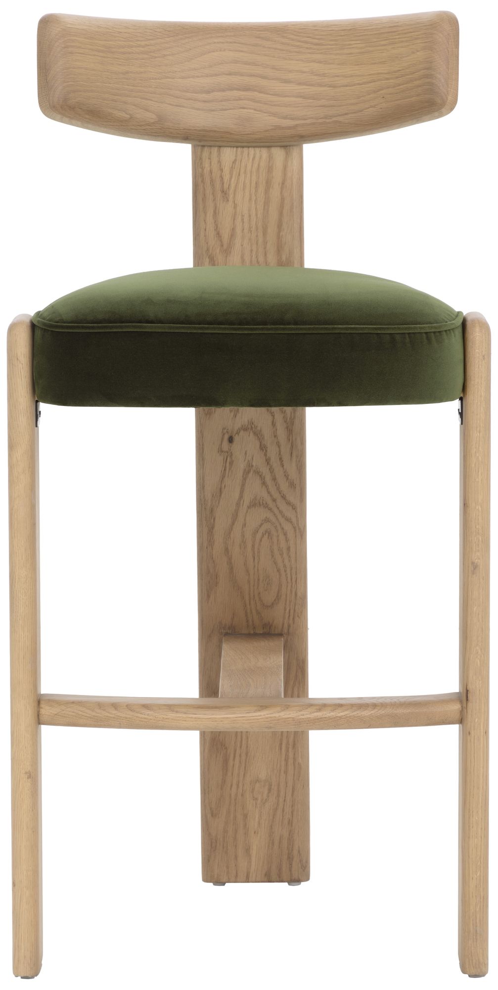 Image 3 Horton Barstool - Rustic Oak - Forest Green more views