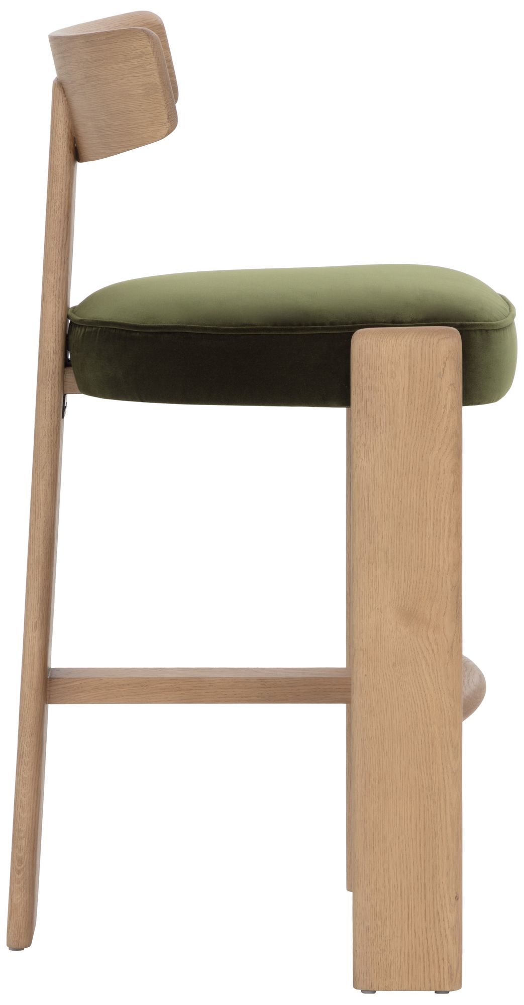 Image 4 Horton Barstool - Rustic Oak - Forest Green more views