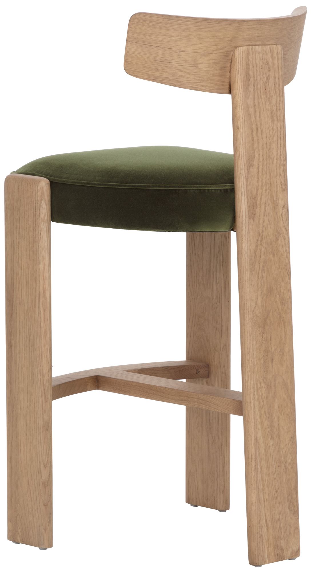 Image 5 Horton Barstool - Rustic Oak - Forest Green more views