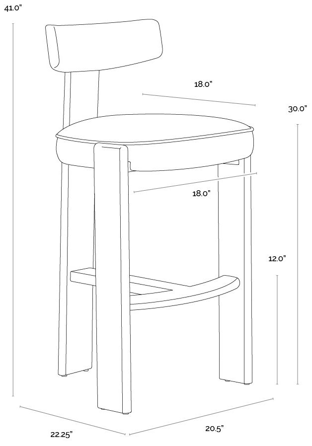 Image 7 Horton Barstool - Rustic Oak - Forest Green more views