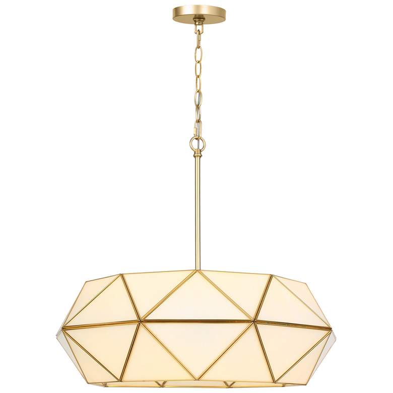Image 1 Hospesi 23.6" Wide Gold 5-Light Chandelier