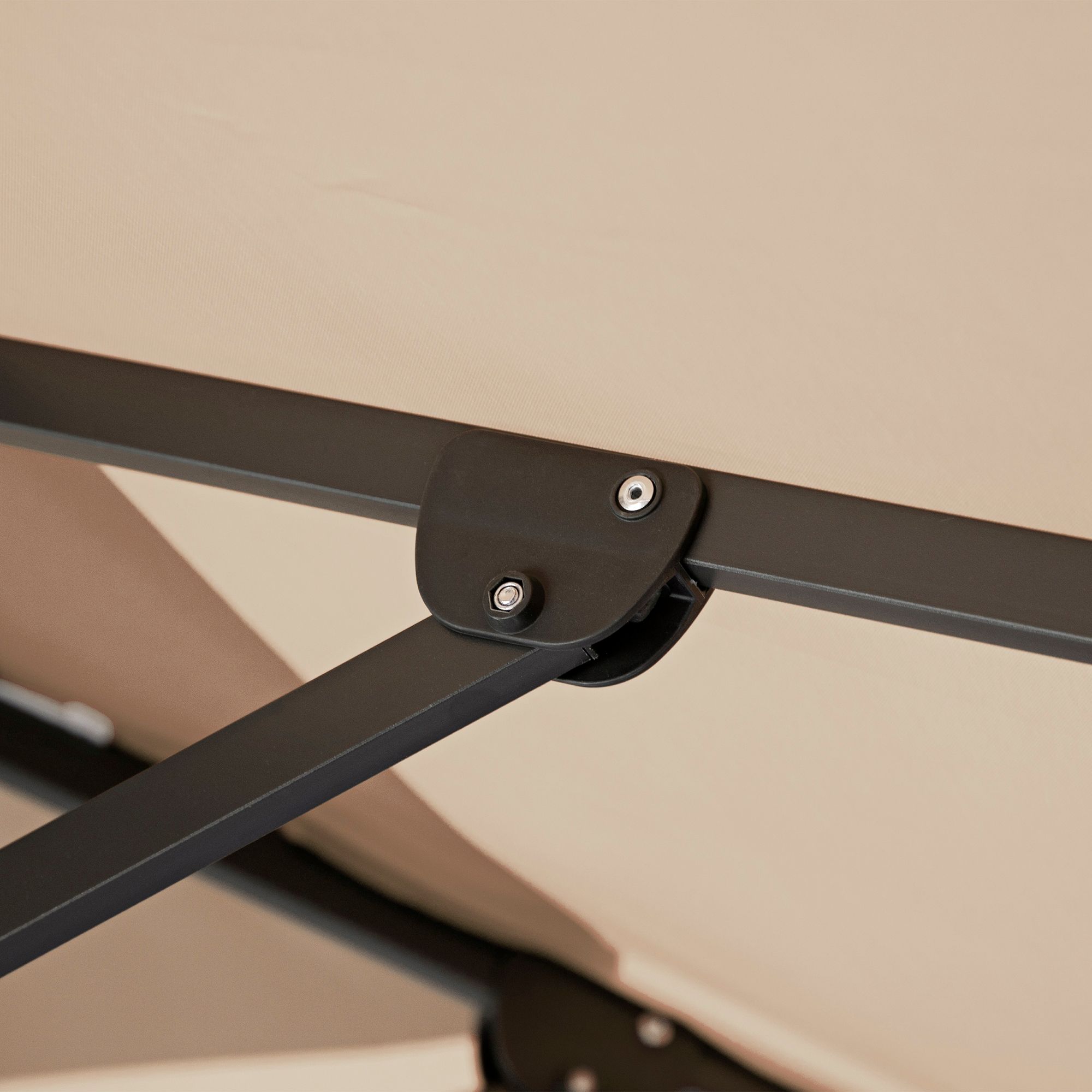 Hostin 10-Foot Beige Square Double Top Cantilever Umbrella