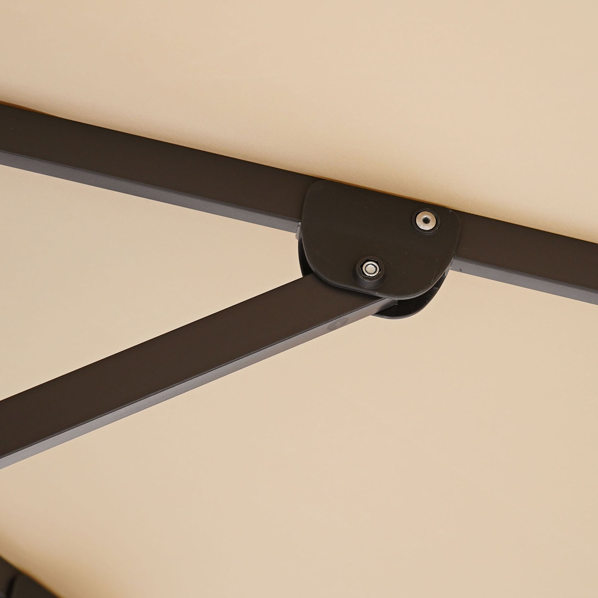 Hostin 10-Foot Beige Square Double Top Cantilever Umbrella