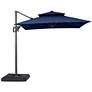 2_Hostin 10-Foot Blue Square Double Top Cantilever Umbrella