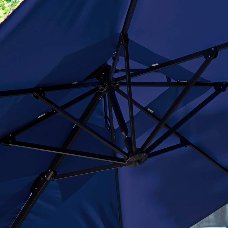 Image 3 Hostin 10-Foot Blue Square Double Top Cantilever Umbrella more views