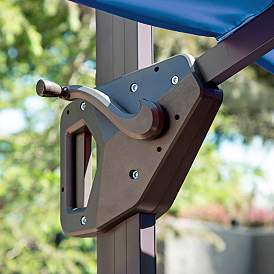 Image5 of Hostin 10-Foot Blue Square Double Top Cantilever Umbrella more views