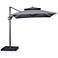 Hostin 10-Foot Gray Square Double Top Cantilever Umbrella