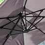 5_Hostin 10-Foot Gray Square Double Top Cantilever Umbrella more views