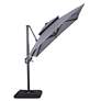 6_Hostin 10-Foot Gray Square Double Top Cantilever Umbrella more views