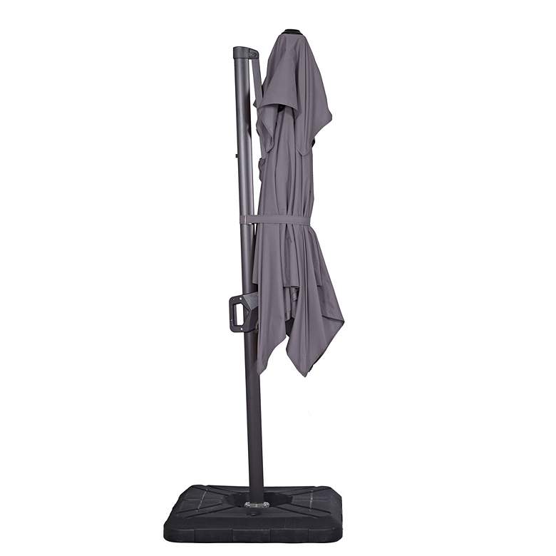 Image 7 Hostin 10-Foot Gray Square Double Top Cantilever Umbrella more views