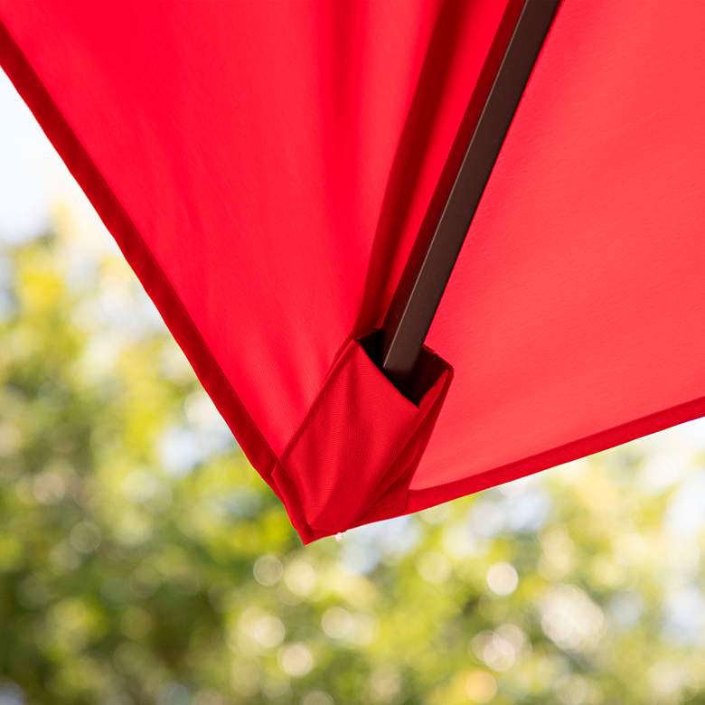 Image 3 Hostin 10-Foot Red Square Double Top Cantilever Umbrella more views