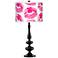 Hot Lips Giclee Paley Black Table Lamp