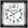 Hotel Josephine 23 3/4" Wide Square Metal Wall Clock