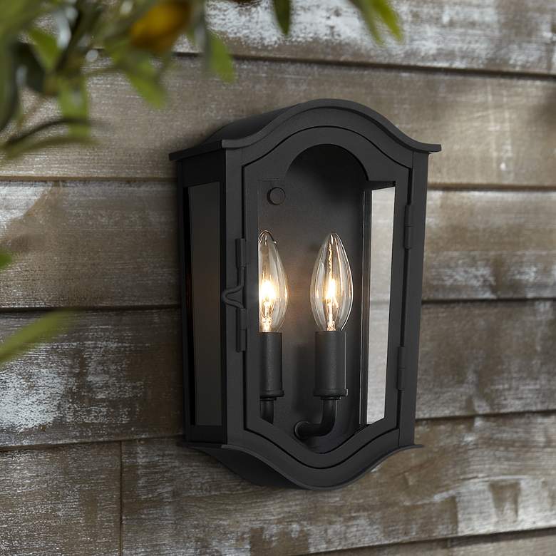 Image 1 Houghton Hall 11" High Sand Coal Outdoor Wall Light