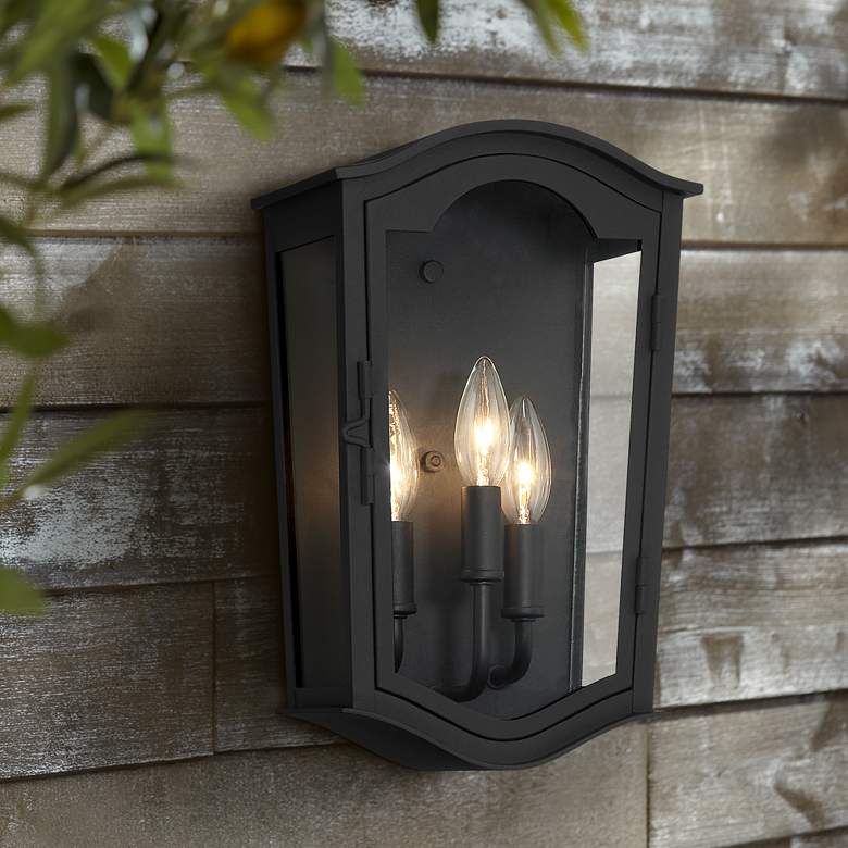 Image 1 Houghton Hall 14" High Sand Coal Outdoor Wall Light