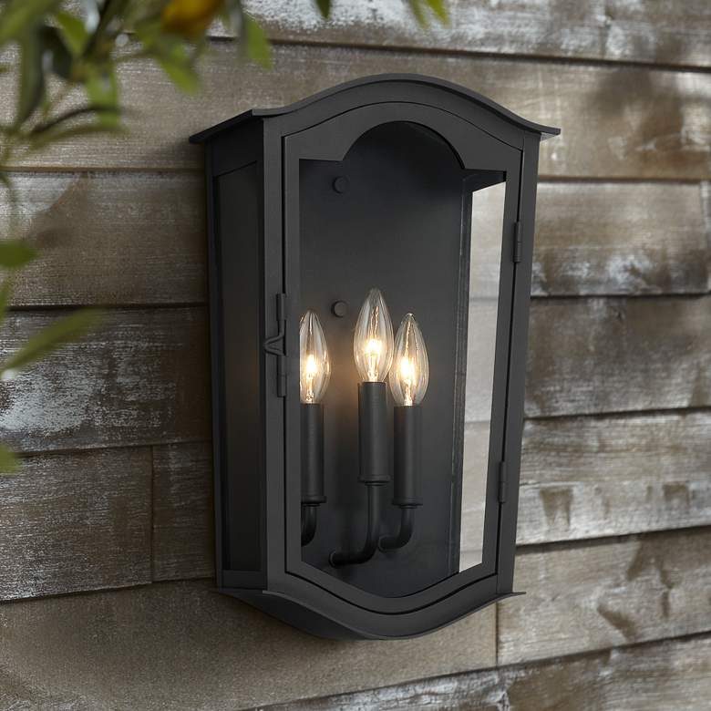 Image 1 Houghton Hall 16 3/4 inch High Sand Coal Outdoor Wall Light