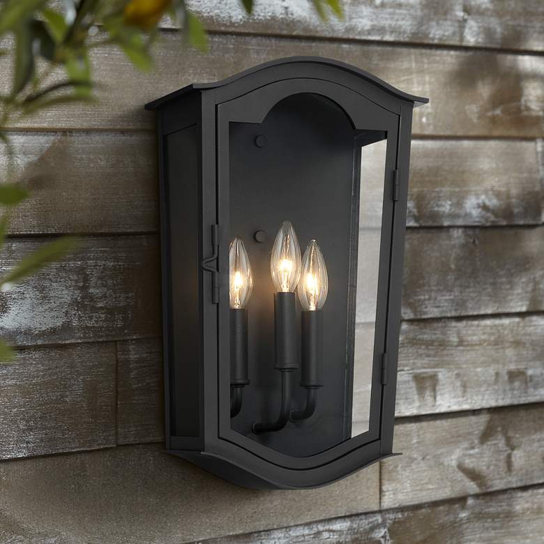 Image 1 Houghton Hall 16 3/4" High Sand Coal Outdoor Wall Light