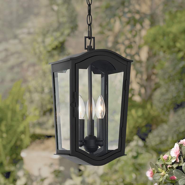 Image 1 Houghton Hall 16" Sand Coal Traditional Outdoor Hanging Light