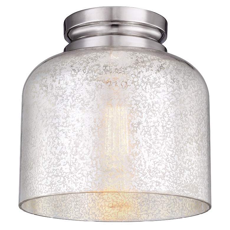 Image 1 Hounslow 9 inch High Nickel and Plated Glass Ceiling Light