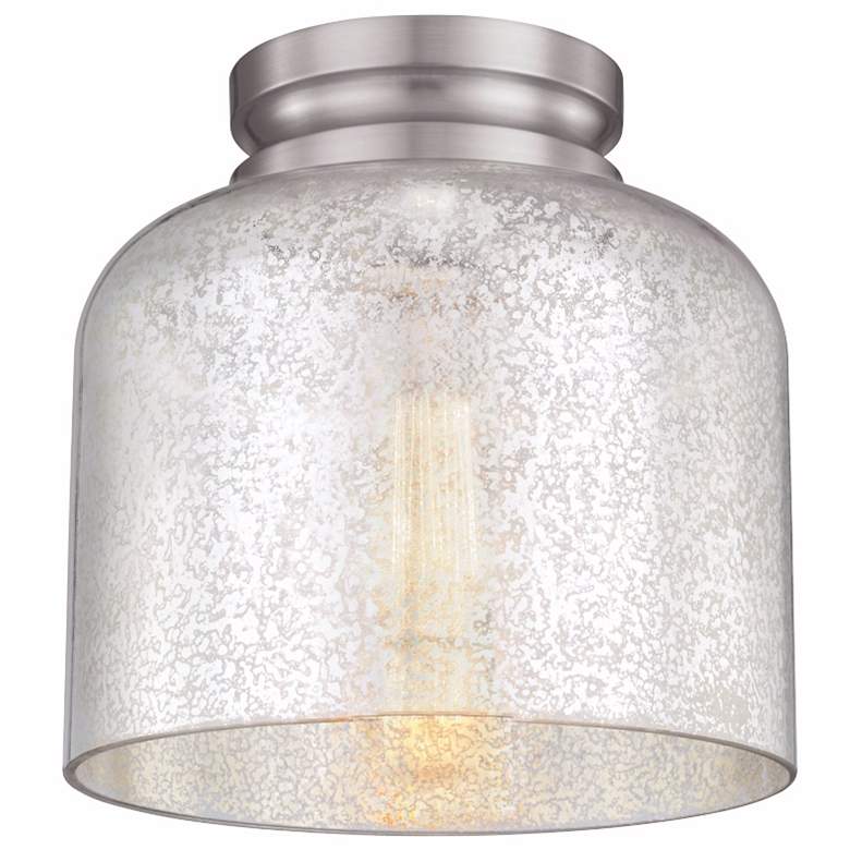 Image 1 Hounslow 9 inch High Steel and Plated Glass Ceiling Light