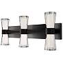 1_Hourglass 10"H x 24"W 3-Light Bath Vanity & Wall Light in Black