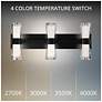 2_Hourglass 10"H x 24"W 3-Light Bath Vanity & Wall Light in Black more views