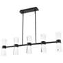 1_Hourglass 10"H x 35.88"W 5-Light Linear Pendant in Black