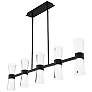 3_Hourglass 10"H x 35.88"W 5-Light Linear Pendant in Black more views