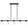 2_Hourglass 10"H x 35.88"W 5-Light Linear Pendant in Black more views