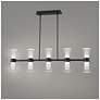 4_Hourglass 10"H x 35.88"W 5-Light Linear Pendant in Black more views