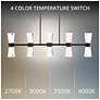 5_Hourglass 10"H x 35.88"W 5-Light Linear Pendant in Black more views
