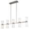 Hourglass 10"H x 35.88"W 5-Light Linear Pendant in Brushed Nickel