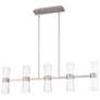 3_Hourglass 10"H x 35.88"W 5-Light Linear Pendant in Brushed Nickel more views