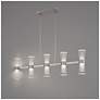 4_Hourglass 10"H x 35.88"W 5-Light Linear Pendant in Brushed Nickel more views
