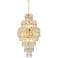 Hourglass 13" Wide Gold and Crystal Pendant Chandelier